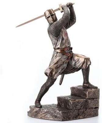 Unicorn Studio 12 in H Knights Templar Sword Figurine Poly Resin