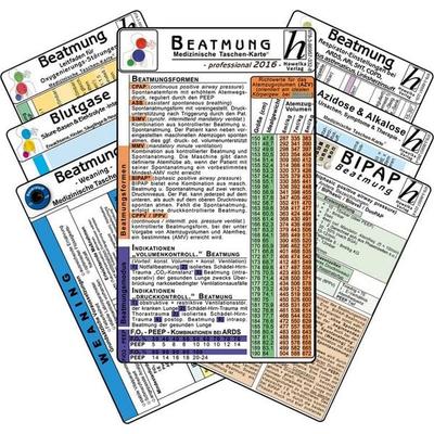 Beatmungs-Karten-Set - professional (7er-Set) - Medizinische Taschen-Karte, Gebundene Ausgabe von , Hawelka, Uwe, 978-3-86957-332-8