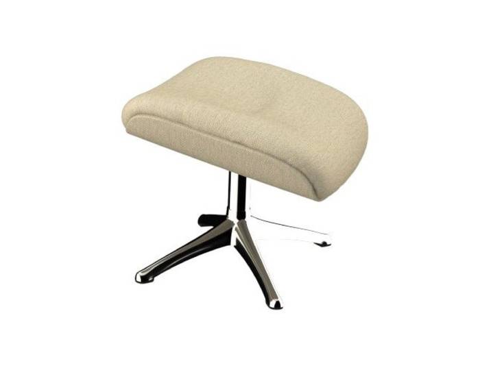 FLEXLUX Fußhocker Elegant Beinstütze, Entspannung, Skandinavisch, Ultimativer Komfort, Organische Formen, Robuster Alu fuß, Weicher Stoff oder Echtleder