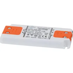 Trafo für LED Leuchtmittel 12V DC, 15W, IP20 flache Bauform, 128x51x14mm Evenes