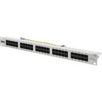 CAT 3 ISDN Patchpanel, ungeschirmt, 50 Port grau, 1 HE