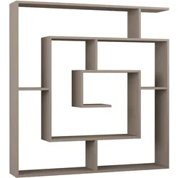 Bücherregal Labirent ca. 125x129x22 cm Mokka