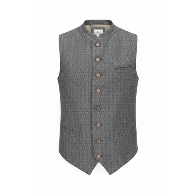 Trachtenweste NÜBLER "Trachtenweste Marius", Herren, Gr. 48, grau, Obermaterial: 100% Polyester PES. 100% Polyester PES., Westen
