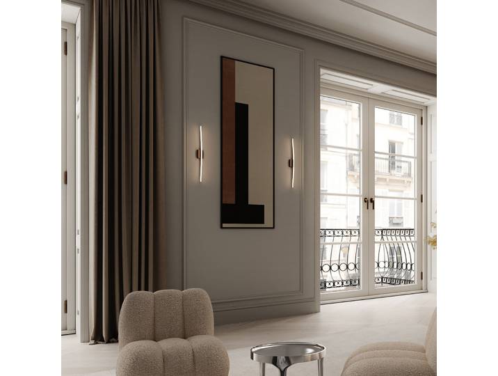 Bow LED-Wandlampe, bronze, Höhe 50 cm - 101 Copenhagen - Wohnzimmer - Design - Aluminium - Einflammig