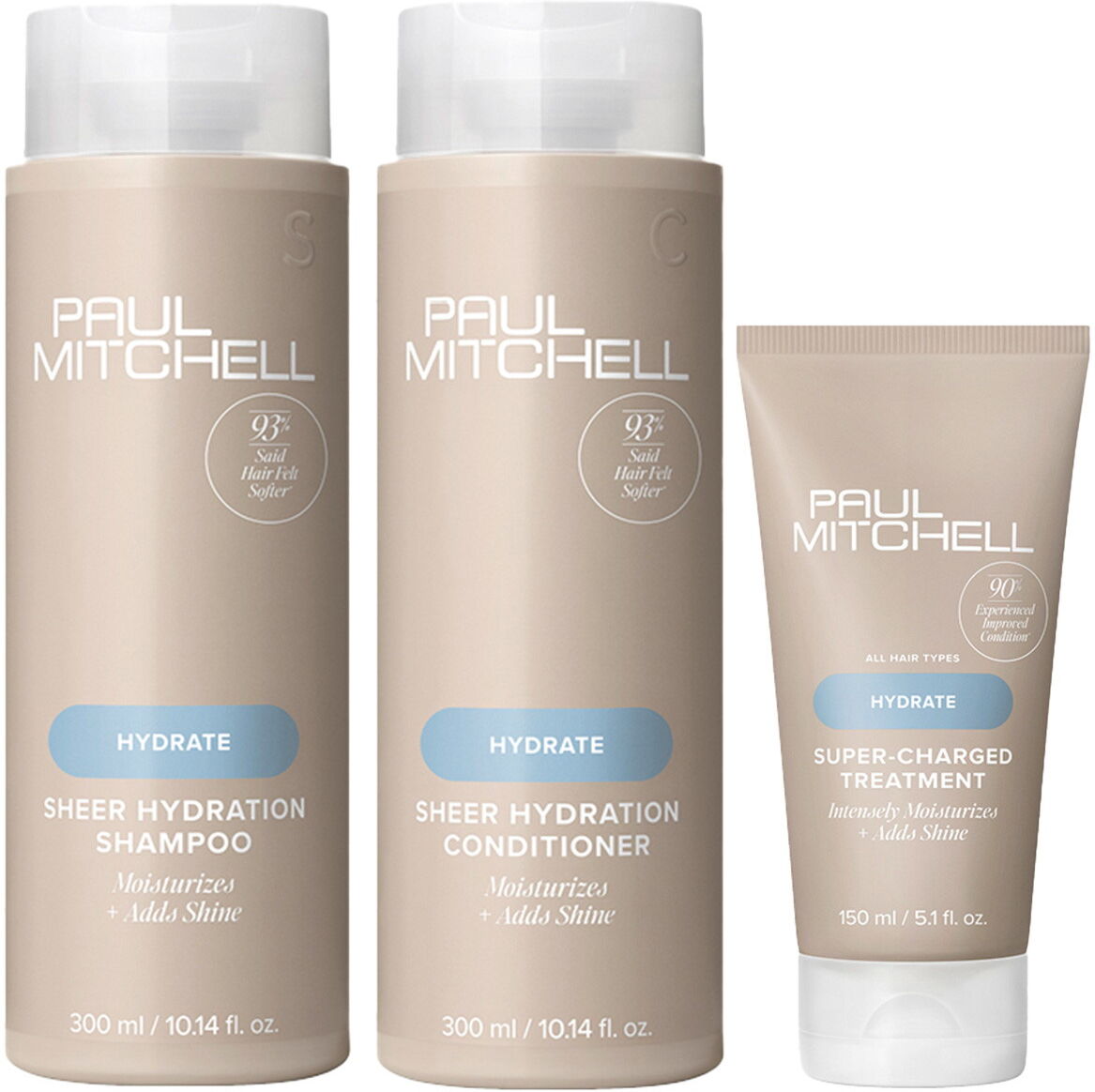 750ml Paul Mitchell Hydrate Super-Charged Set (Shampoo 300ml + Conditioner 300ml + Treatment 150ml)
