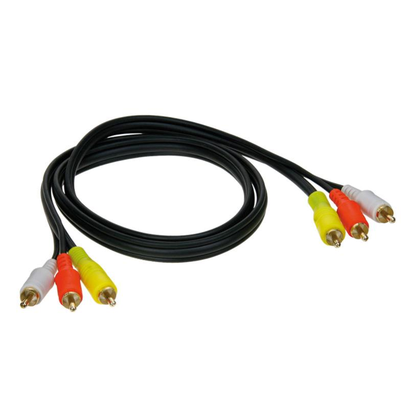 ACV A/V Kabel 1 m / 3 Stecker rot-weiß-gelb