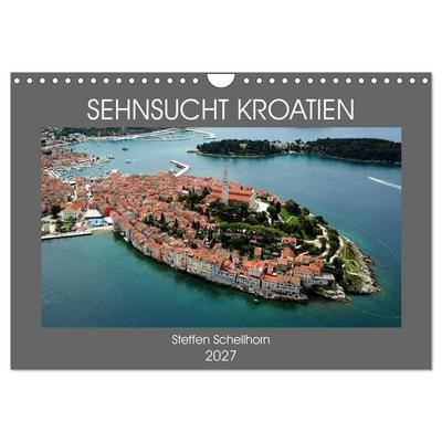 SEHNSUCHT KROATIEN (Wandkalender 2027 DIN A4 quer), CALVENDO Monatskalender