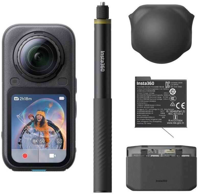 Action cam Insta360 935567 X6 Essential Bundle Midnight black