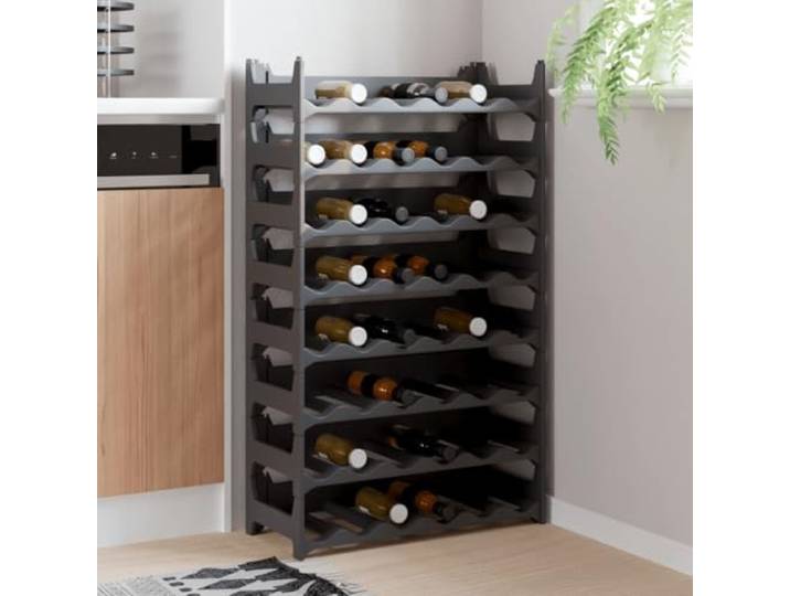 Weinregal für 48 Flaschen, PP, stapelbar, mit 6 Behältern pro Regal Stabile Struktur, UV- und witterungsbeständig, stapelbar, für Küche, Speisekammer, Bar, Keller