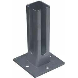 dz Fußplatte - Typ Q 60x60-Eck - RAL7016 Anthrazitgrau