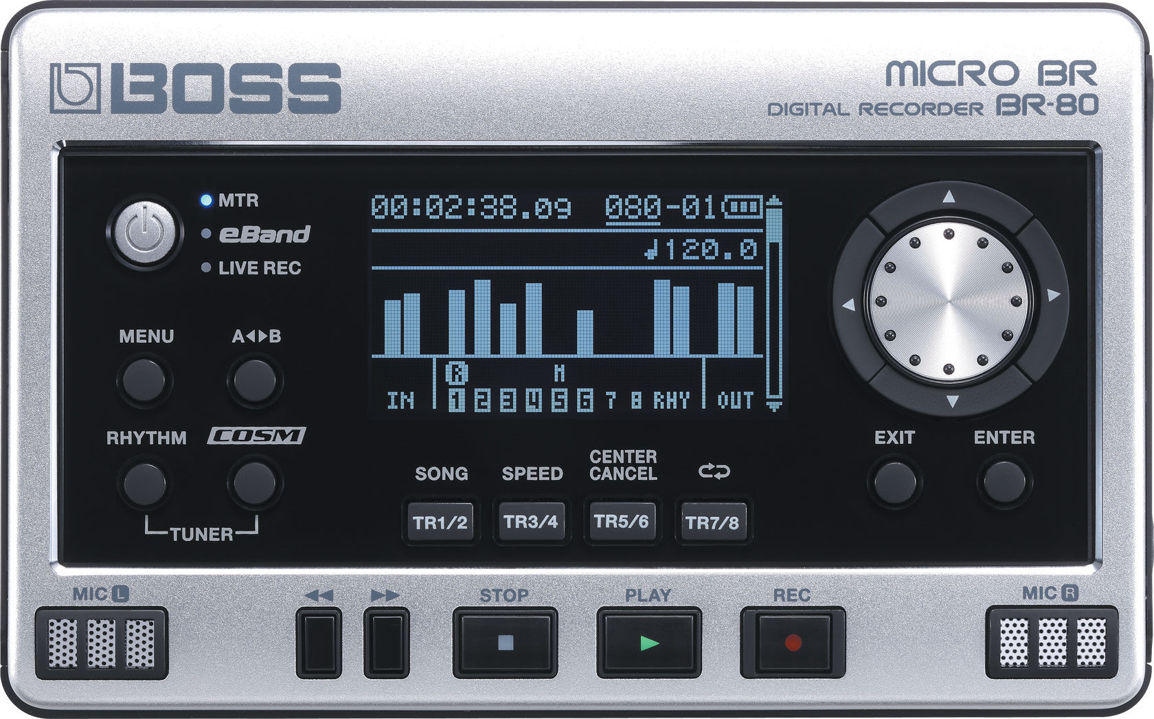 <b>BOSS BR-80 PORTABLE 8-TRACK RECORDER</b> Grabador Portátil Multipistas