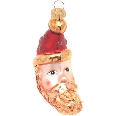 Christbaumschmuck KREBS GLAS LAUSCHA "Santa Mond, Multicolor, 10cm", rot, B:5cm H:12cm T:7cm, Glas, Weihnachtsbaumschmuck, Weihnachtsbaumschleife Weihnachtsbaumschmuck Weihnachtsanhänger Weihnachtsbaumklammer Weihnachtsbaumspitze, Christbaumschmuck,...