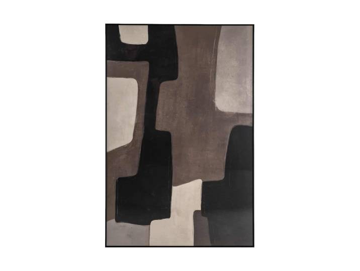 Design Wandbild „Mirage“ mit Aluminiumrahmen, 120 x 80 cm Braun Richmond Interiors
