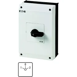 Eaton 207220 Umschalter, T5B, 63 A, Aufbau, 2 Baueinheit(en), Kontakte: 4, 60 °, rastend, mit 0-Stellung, 1-0-2, Abwicklungs Nr. 8211 T5B-2-8211/I4