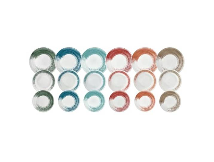 Tognana Nanami, Geschirrset für 6 Personen, 18-teilig, Porzellan, Multicolor