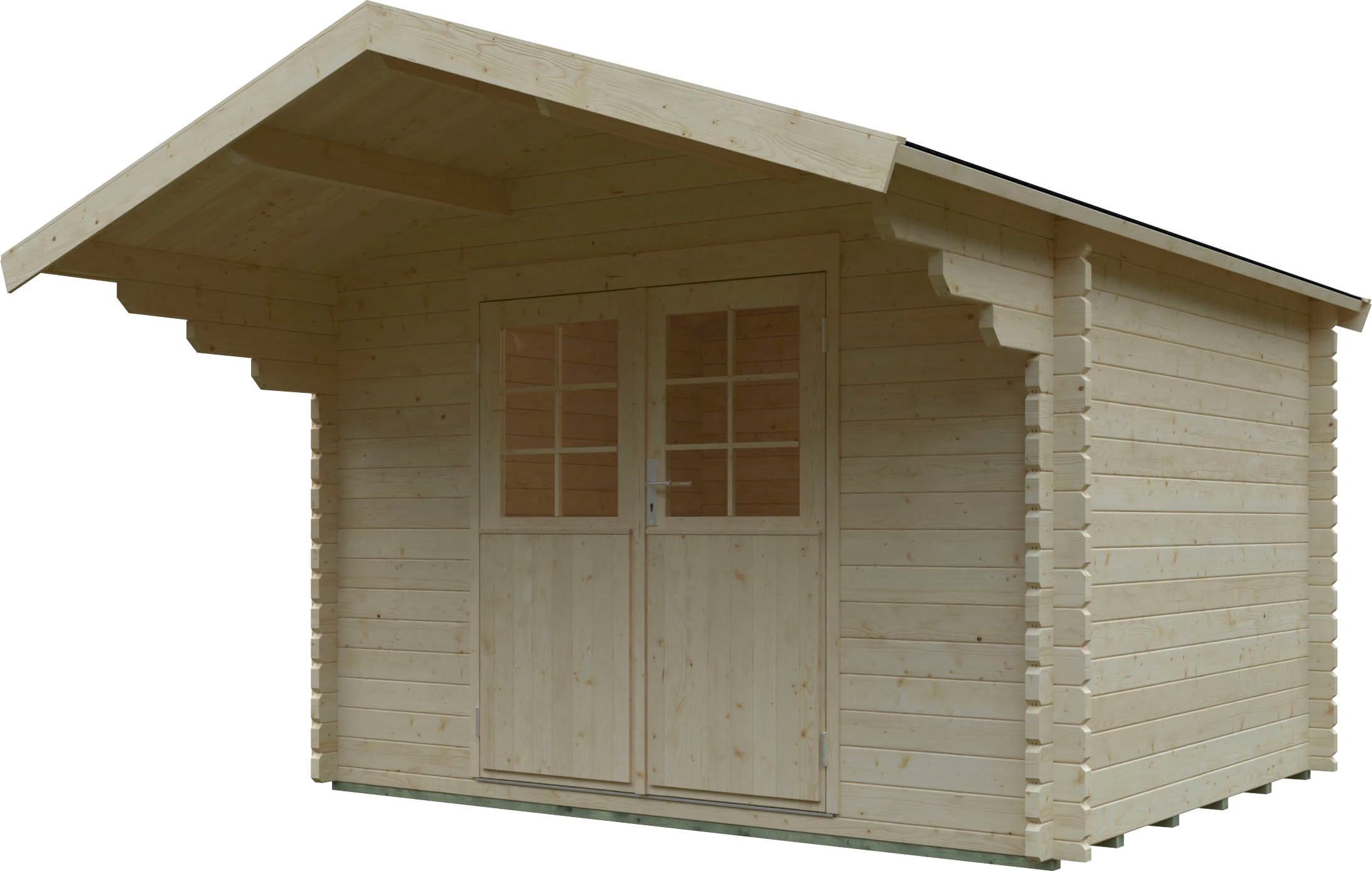 Gartenhaus KIEHN-HOLZ "Buchenberg", beige (naturbelassen), Fußboden im Gartenhaus, ohne Dacheindeckung, Holzwerkstoff, Gartenhäuser, Gartenhaus, aus naturbelassenem Fichtenholz