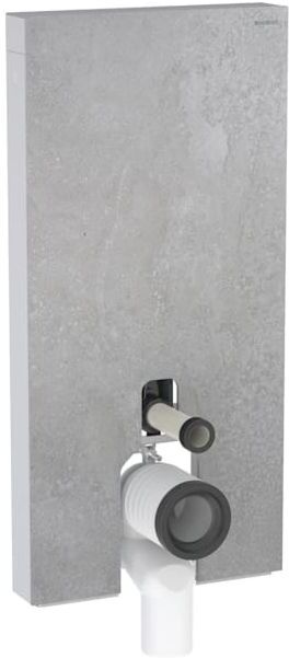 Geberit Monolith Stand-WC-Modul 131203JV5 Bauhöhe 101cm, Front betonoptik, Seite aluminium