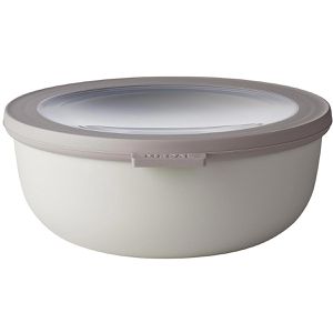 Mepal Frischhaltedose Cirqula rund, aus Kunststoff, 1,25 Liter, Multischüssel, Nordic white, luftdicht