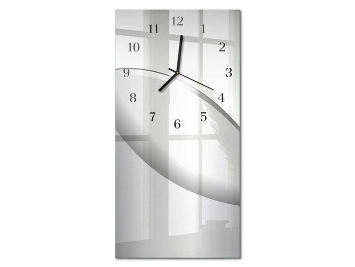 Tulup Wanduhr aus Glas 30x60 cm - Muster, Grau, Rechteckig, 30x60x0.4 cm, Dekoration, Uhren, Wanduhren
