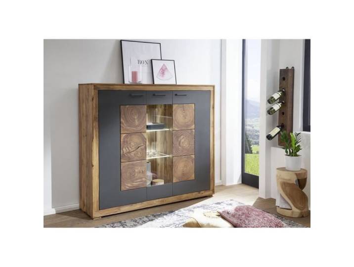 Buffet avec vitrine - Bois de palissandre teinté (Marron) - TURIN #10