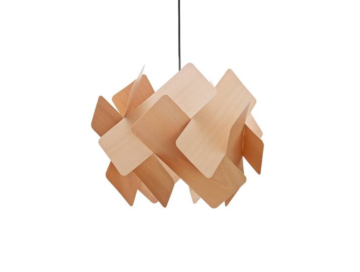 LZF LAMPS Holz Hängelampe Escape, dimmbar, Holz hell, für Wohn- / Esszimmer, Holz, Design, Pendelleuchte