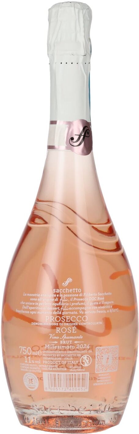 Sacchetto Fili Prosecco Rosé Brut Millesimato DOC 2024 11% Vol. 0,75l