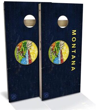 Skip's Garage Montana Flag Outdoor Cornhole Board Set