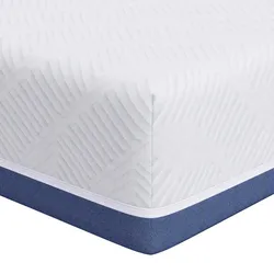 vidaXL Matratze Weiß und Blau 180 x 200 cm Gel-Speicherschaum