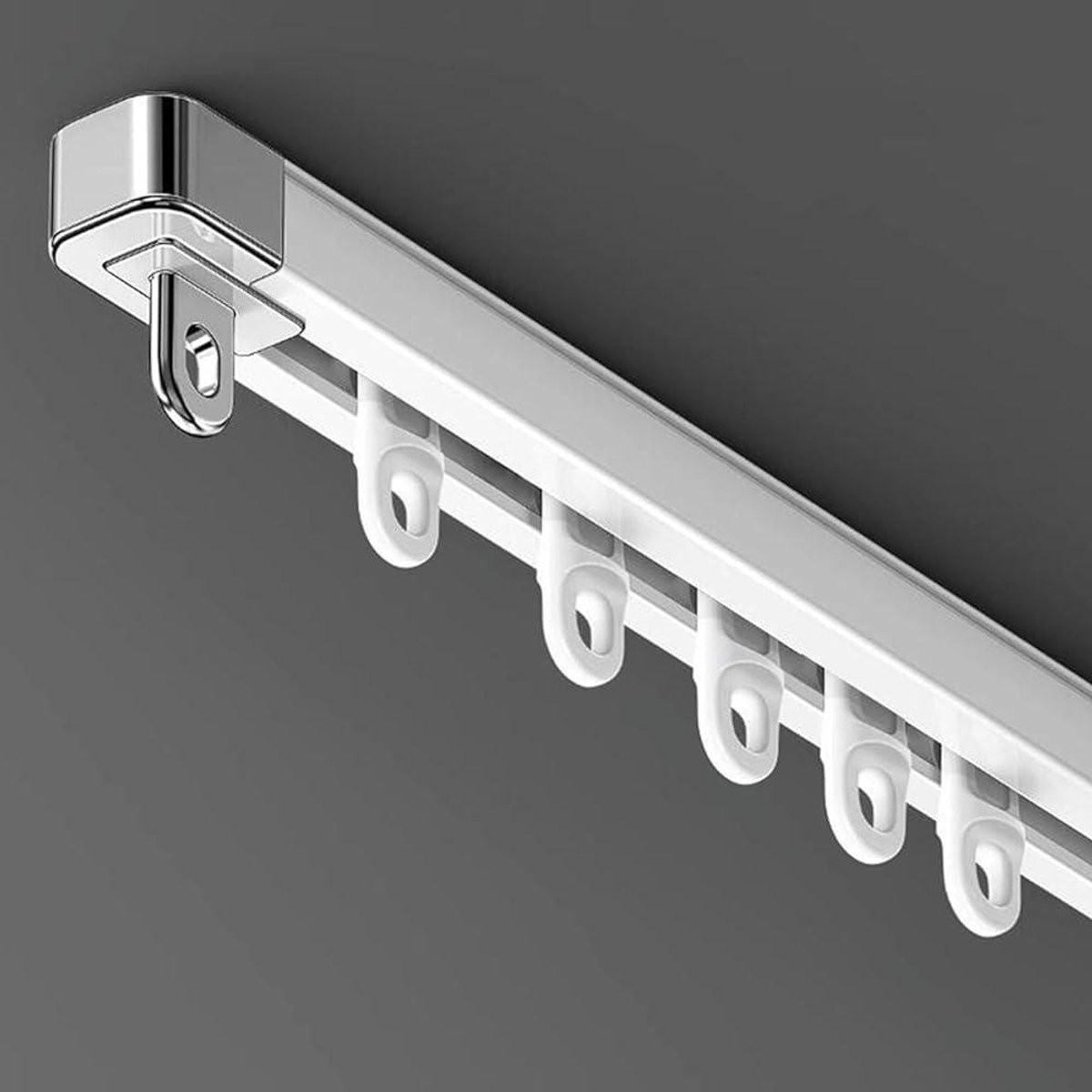 Uitschuifbare Gordijnrail Grijs 130-240 cm