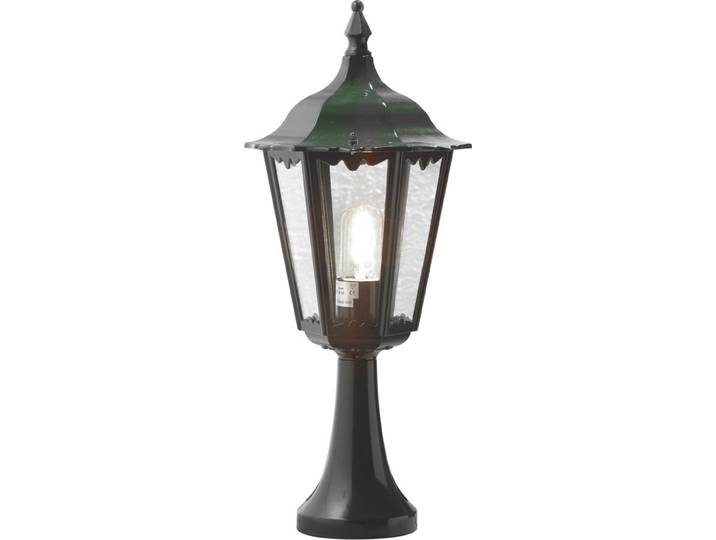 Konstsmide Firenze Lampe de socle en aluminium laqué noir avec verre transparent