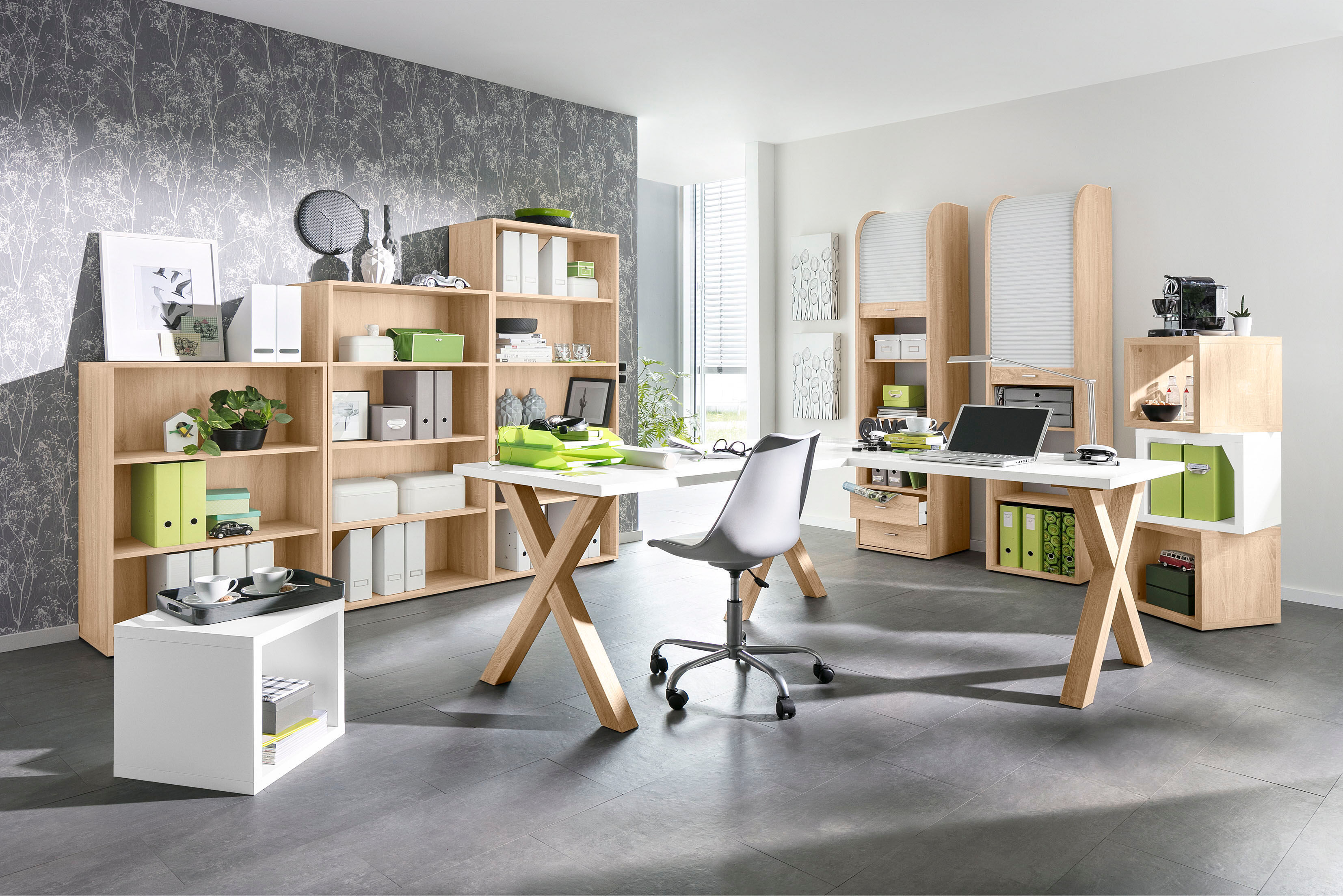 Standregal MÄUSBACHER "Mio", braun (eichefarben), Regale, Standregal eichefarben Einheitsgröße