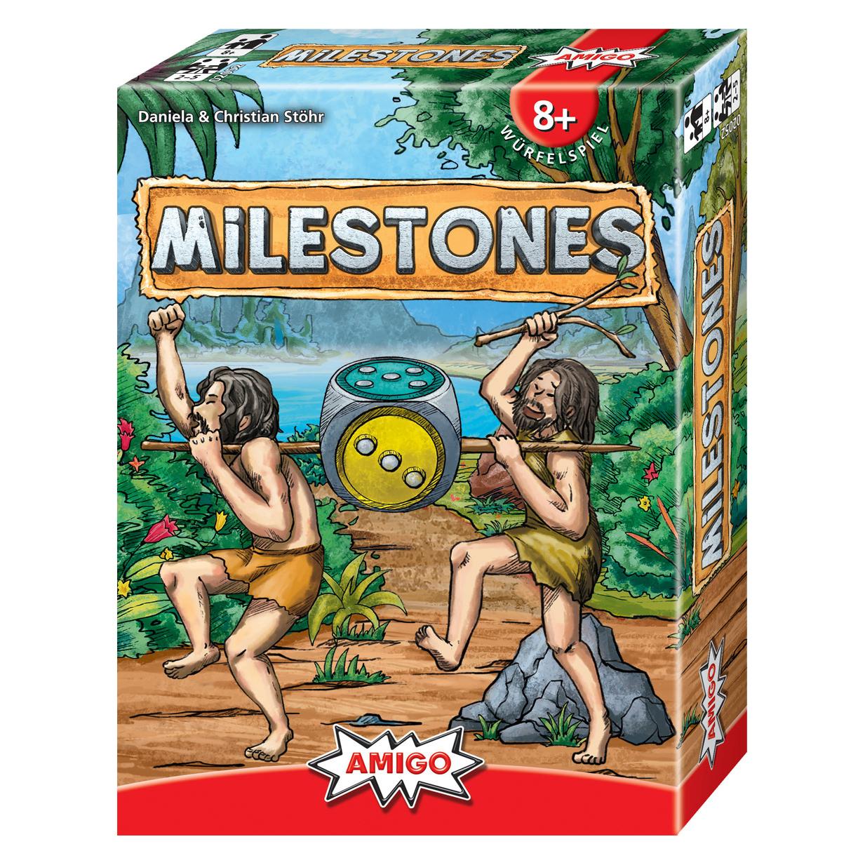 Amigo Milestones, d ab 8 Jahren, 2-5 Spieler, kooperatives Würfelspiel (Deutsch, 2 - 5 Spieler) (02052)