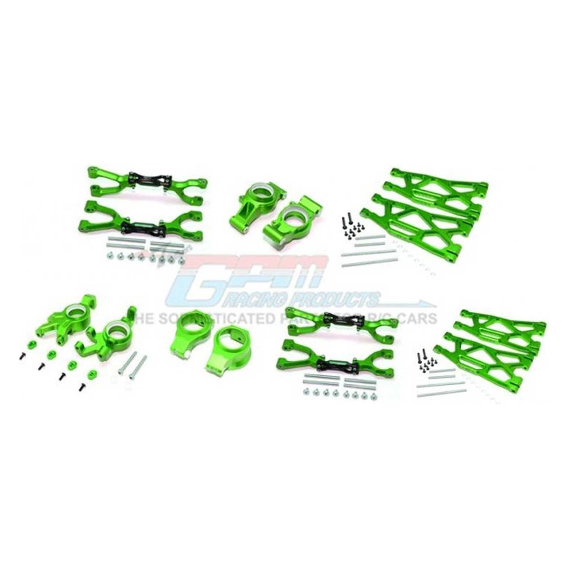 GPM aluminium aufhängungs-set komplett v/h grün trx x-maxx (GPMTXM100G)