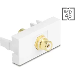 DELOCK Easy 45 Modul Cinch Buchse zu Cinch Buchse vergoldet