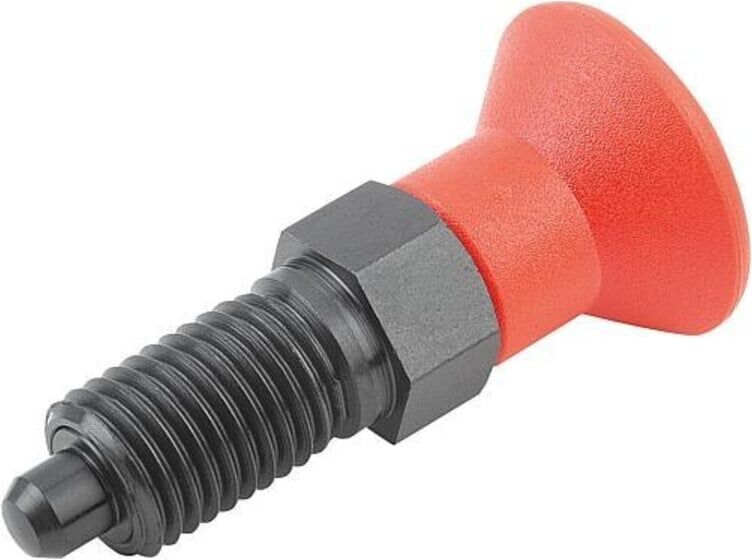 KIPP Arretierbolzen GR.5 M24x2 Ø16 Form A Stahl O. Rastnut O. Kontermutter (K0338.151684)