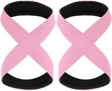 Clever Finds Padded Figure Lifting Straps For Deadlift Powerlifting And Secure Grip Support pink