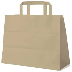 Papiertragetasche braun 32+16 x 27 cm – 250 Stück