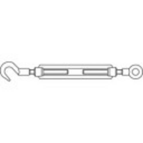 TOOLCRAFT 136608 Spannschloss Haken-Öse M20 Stahl galvanisch verzinkt DIN 1480 1St.