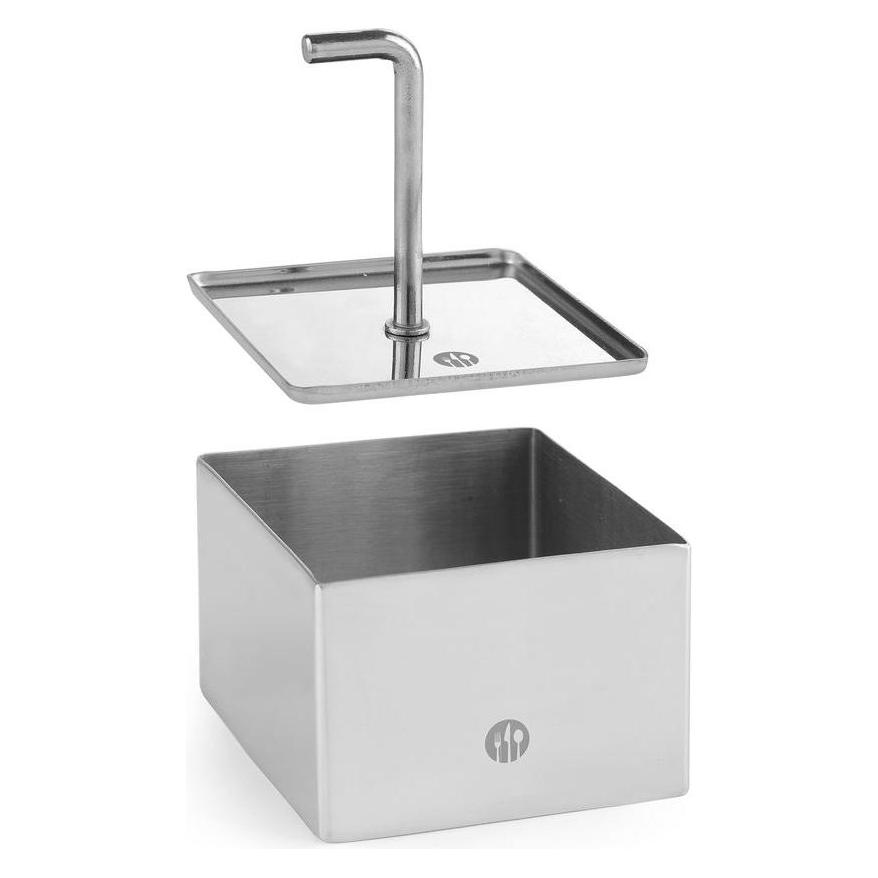 Gastro Hero Speisering aus Edelstahl, quadratischx (512166)