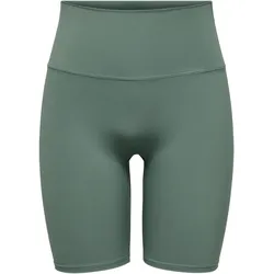 Only Play, Damen, Sporthose, ONPJAM-SANA-3 Hohe Taille Enger Schnitt Trainingsshorts Trainingsshorts (XS), Grün