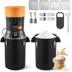 VEVOR Elektrische Getreidemühle 25 L, Gewürzmühle 600 W, Gewürzmühle mit verzinkten & scharfen Klingen, Pulverisiermaschine für Trockenes Getreide Gewürze Müsli Kaffee Mais 390x320x815 mm
