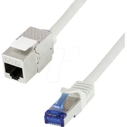 LOGILINK CC5032S - Konsolidierungspunkt-Patchkabel, Cat.6A, S/FTP, grau, 1 m
