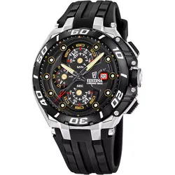 Festina F20755/8 Herren-Armbanduhr Chronograph Chrono Bike Silikon Schwarz