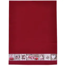 framsohn Geschirrtuch Waffel 'Herzerl' 50 x 70 cm Rot