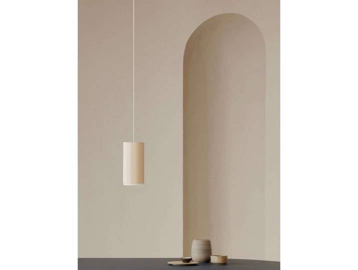 Tube Pendelleuchte Large Beige - Moebe - Wohnzimmer - Aluminium