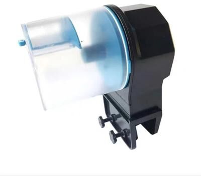 Uplift Essentials Automatic Fish Tank Feeder Intelligent Large Capacity Aquarium Feeder blue