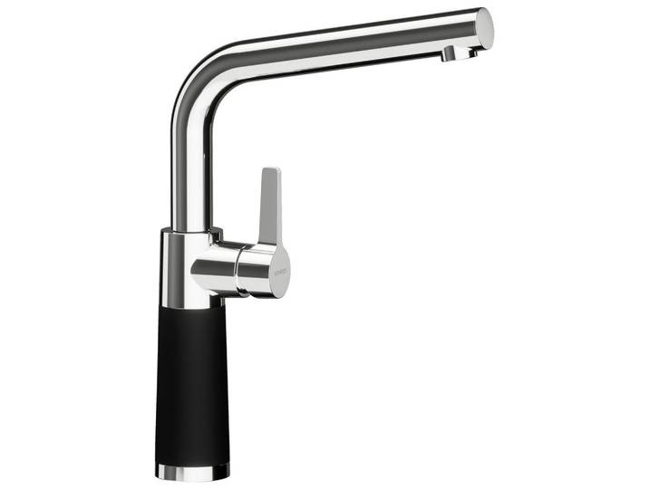 Schock Küchenarmatur Sc-520, Schwarz, Metall, Stein, 5.2x32.3x19.4 cm, flexible Anschlussschläuche, herausziehbare Spülbrause, schwenkbarer Auslauf 360°, Küchen, Küchenausstattung, Küchenarmaturen
