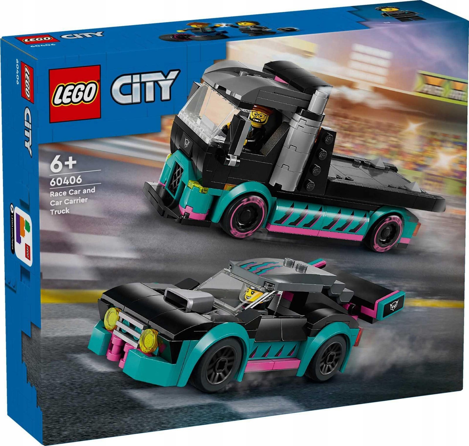 LEGO City 60406 Transportwagen met raceauto