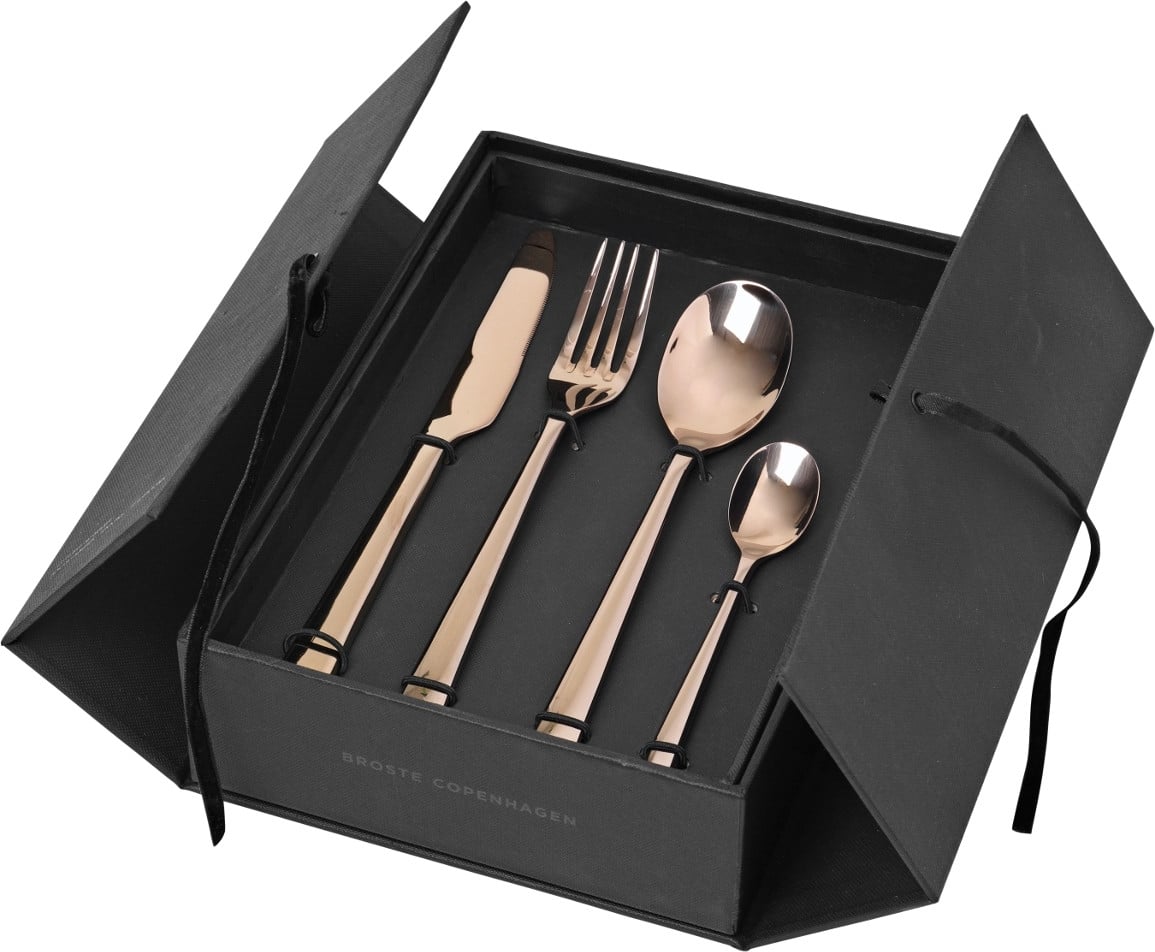 Broste Copenhagen HUNE espressoset bestekset, titanium, 16-delig