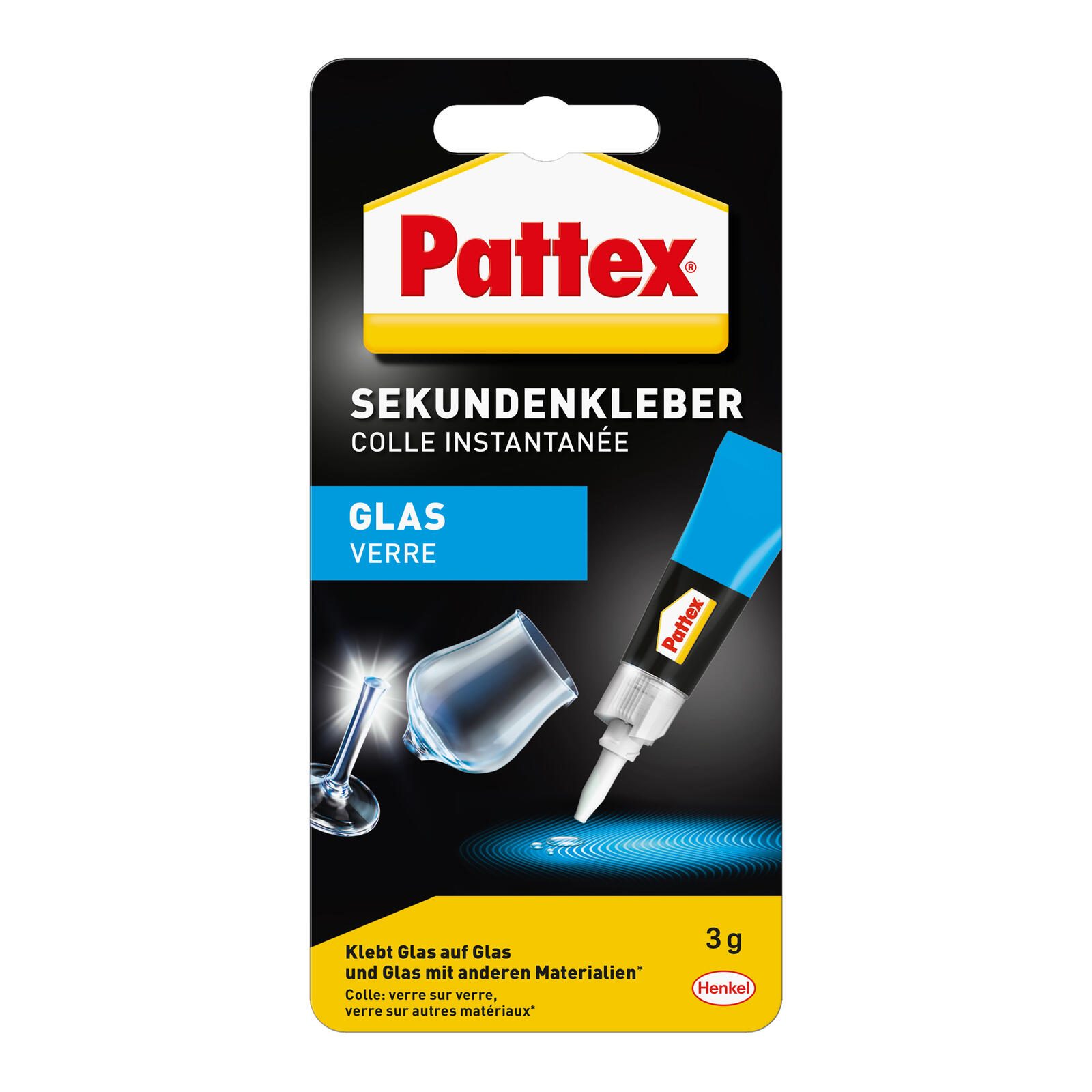 Pattex Sekundenkleber Glas 3,0 g 9H PSV1C
